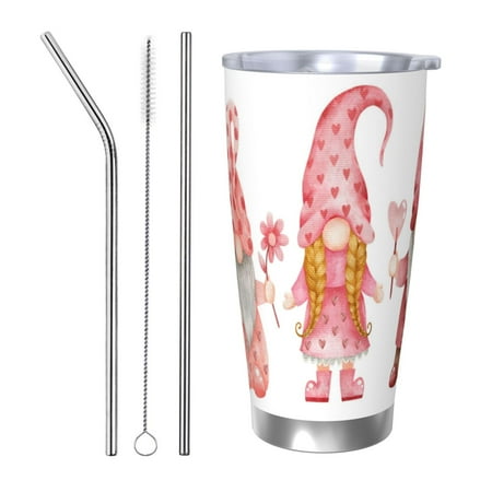 

Coaee Gnomes valentine s day for 20oz Insulated Kettle Water Bottle For Running Hiking Cycling Climbing Men S Woman Insulated Water Bottle-Straw Three-piece Set