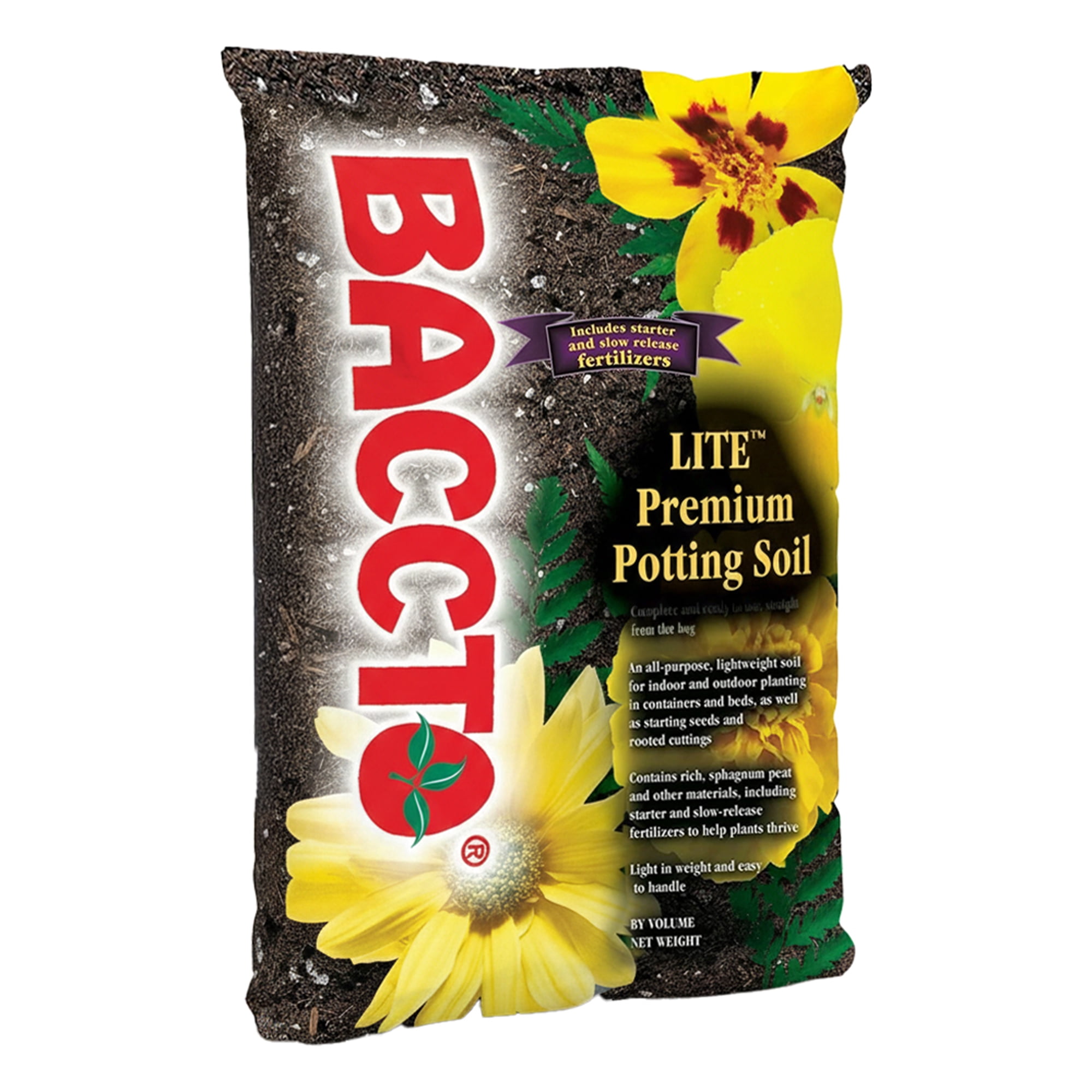 Michigan Peat Baccto Lite Premium Outdoor Potting Soil, 20 Quart (2 Pack)