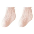 thumbnail image 2 of NAISIBABY Kids Socks, Super Breathable Lightweight Mid-Cut Cotton Stretch Soft Socks Pink 5T, 2 of 5
