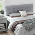 thumbnail image 5 of Linen Upholstered Headboard with Solid Rubber Wood Legs for Full and Queen Size Bed Frames, 5 of 7