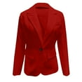 thumbnail image 5 of DDAPJ pyju Blazers for Women Lightweigth Open Front Blazers Casual Long Sleeve Jackets Professional Work Suits with Pockets Red XXL, 5 of 6