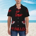 thumbnail image 4 of Lsque Happy Halloween2 pattern Hawaiian Shirt for Men, Unisex Summer Beach Casual Short Sleeve Button Down Shirts-X-Large, 4 of 9