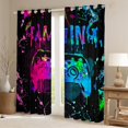 thumbnail image 5 of Erosebridal Gaming Blackout Curtains Gamer Curtains & Drapes for Gamer Living Room Decor,Video Game Console Gaming Window Curtains Black Pink Blue Tie Dye Window Treatments, 5 of 6