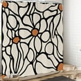 thumbnail image 2 of Boho Abstract Matisse Shower Curtain, Floral Flower Funky Shower Curtains Set Black White Beige Geometric Bath Curtain Modern Art Minimalist 70S Vintage Bathroom Decor 72"W x 78"L (Pack of 1), 2 of 6