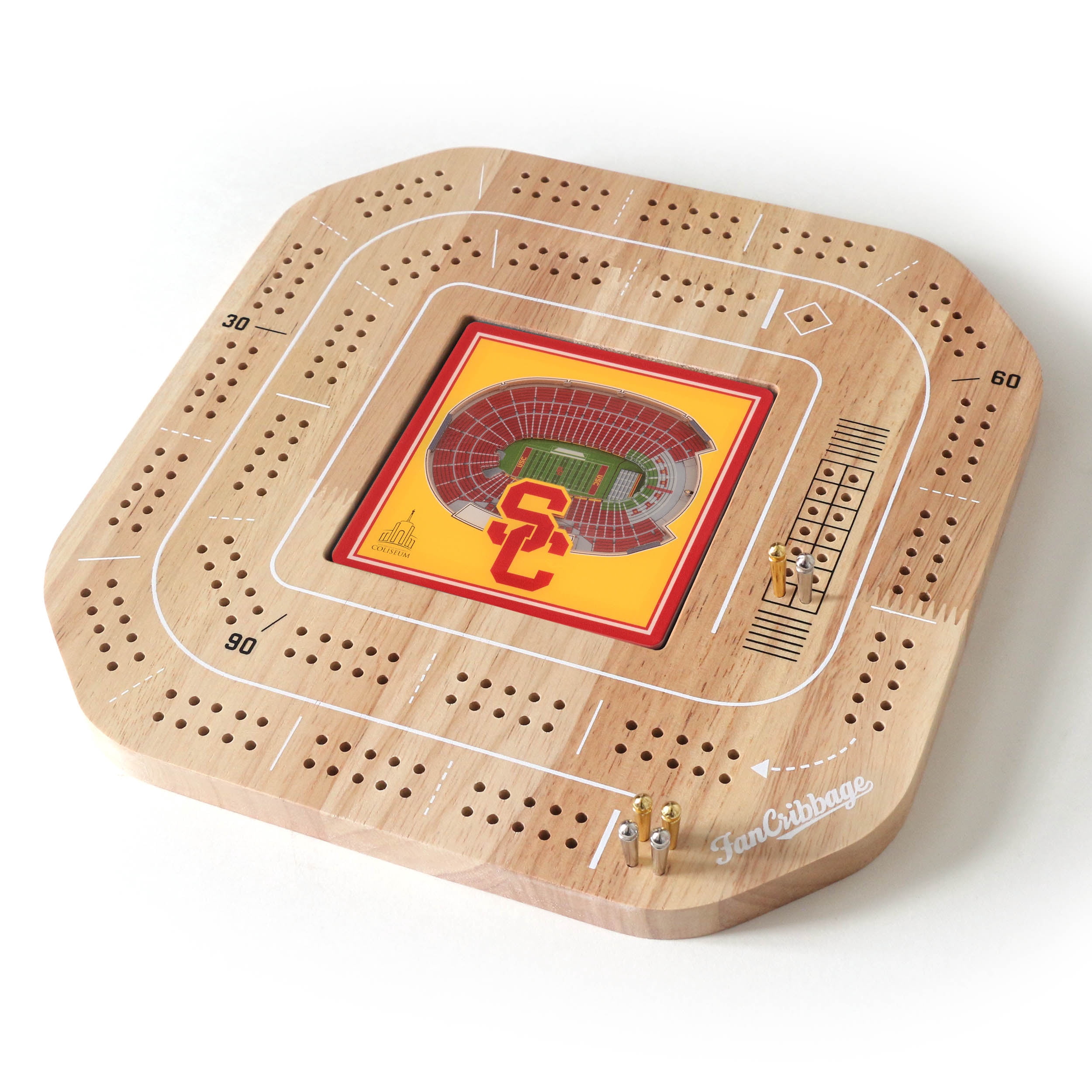 YouTheFan NCAA USC Trojans Stadiumview Cribbage