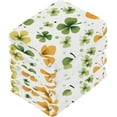 thumbnail image 4 of Coolnut St. Patrick's Day Shamrock Washcloths Set of 6-12 x 12 inch Pure Cotton Wash Cloth Highly Absorbent and Soft Fingertip Towels Face Cloths for Bath, Spa Wash cloth, 4 of 7