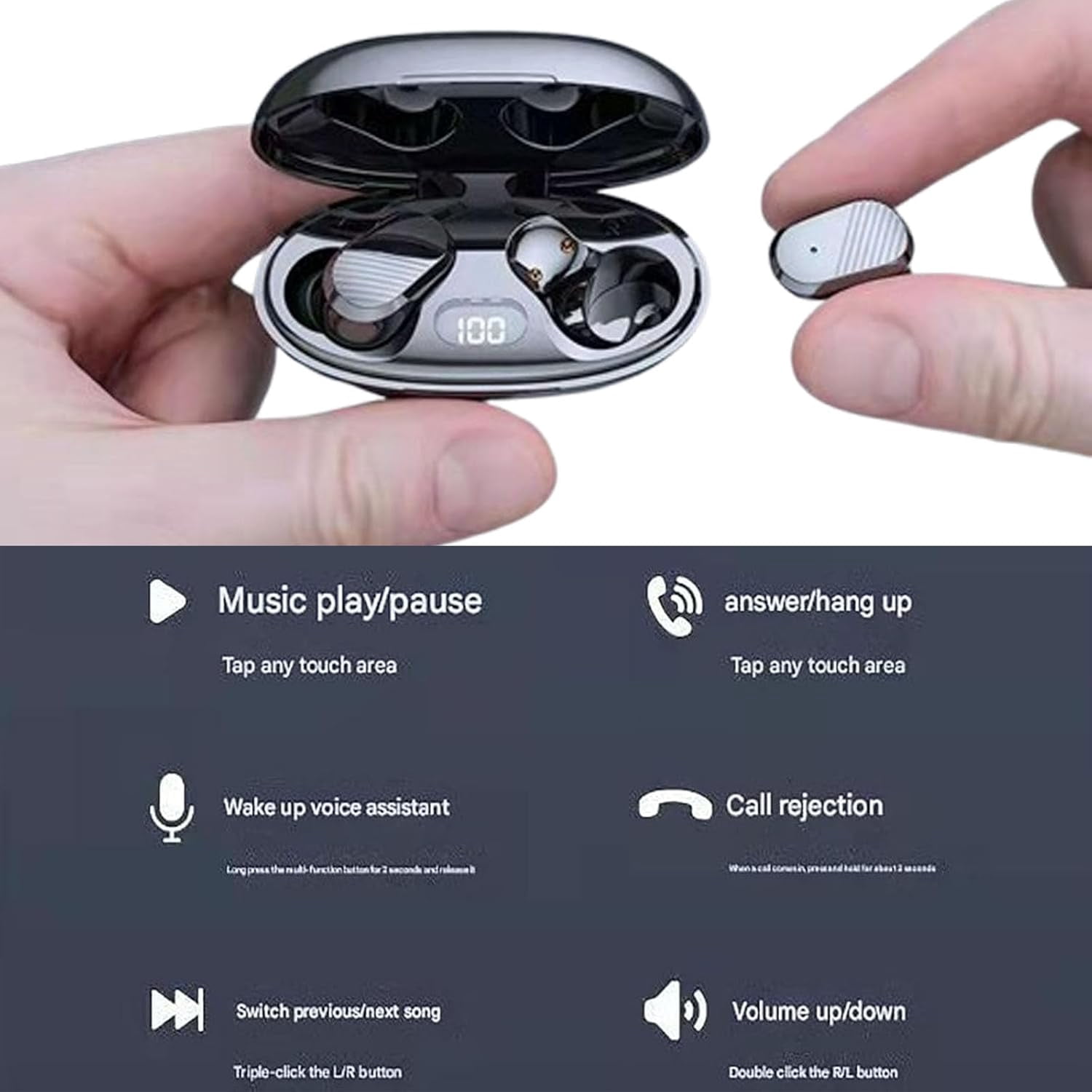 Echolabs Ear Buds 2025 Edition, Echolabs Audio Earbuds Wireless Bluetooth, Echo Labs Earbuds 2025, Noise Cancelling with LED Display for Sports Workout