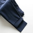 thumbnail image 4 of Men's Winter Fleece Lined Leggings Warm Thick Tights thermal Pants Tummy Control Soft Stretchy Trousers Navy 10(XL), 4 of 5