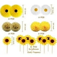 thumbnail image 2 of Sunflower Baby Shower Decorations For Girl, Gender Neutral Or Boy, Sunflower Theme Baby Shower Decorations, Sunflower Welcome Baby Banner, Fowers Vine, Cupcake Toppers, Tissue Paper Fans, Pom Poms, Sa, 2 of 3