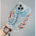 thumbnail image 5 of Compatible with iPhone 14 Pro Max Case, Cute Sun Flowers Pattern Soft TPU Shockproof Camera Protector Clear Case with Lovely Flower Strap Bracelet Chain Girls Women Case for iPhone 14 Pro Max 6.7", 5 of 6