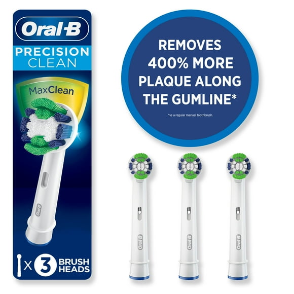 Oral-B PrecisionClean Replacement Brush Heads, 3 Count