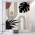 thumbnail image 2 of Rose Pink Shower Curtain Set with Hooks Modern Ombre White Red Shower Curtains for Bathroom Hotel Dorm Solid Boho Waterproof Fabric Shower Curtain 72x72inches, 2 of 6