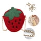 thumbnail image 3 of Bolso de fresa de dibujos animados Bolso de hombro para niños Bolso de Nochevieja Bolso bandolera de peluche, 3 of 6