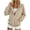 Khaki, variant on Women's Zip Up Hoodies Solid Long Sleeve Drawstring Sweatshirt Jacket With Kangaroo Pocket for Fall Winter Black XXL