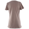 thumbnail image 3 of Ola Mari Junior Plus Size Basic Short Sleeve V Neck T Shirt, 1XL, Mocha, 3 of 3