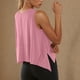 thumbnail image 5 of Tops de otoño,Top corto sin mangas liso para mujer, camiseta deportiva para gimnasio, tejido suave y ligero, cuello redondo, ropa informal, sopatenor, 5 of 9