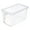 Transparent, variant on Cheers.US Plastic Storage Containers Square Food Storage Organizer Stackable Refrigerator Organizer Handle Kitchen Containers with Lids for Fruits Vegetables Meat Egg 