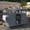 Grey Blue, variant on DTTRA 50.25" Solid Wood Outdoor Kitchen Island Cart with 1.2" Thick Stainless Steel Top, Rolling BBQ Grill Prep Table with Storage Cabinet, Spice Rack, Wheels & Hooks for Patio Backyard, Grey Blue