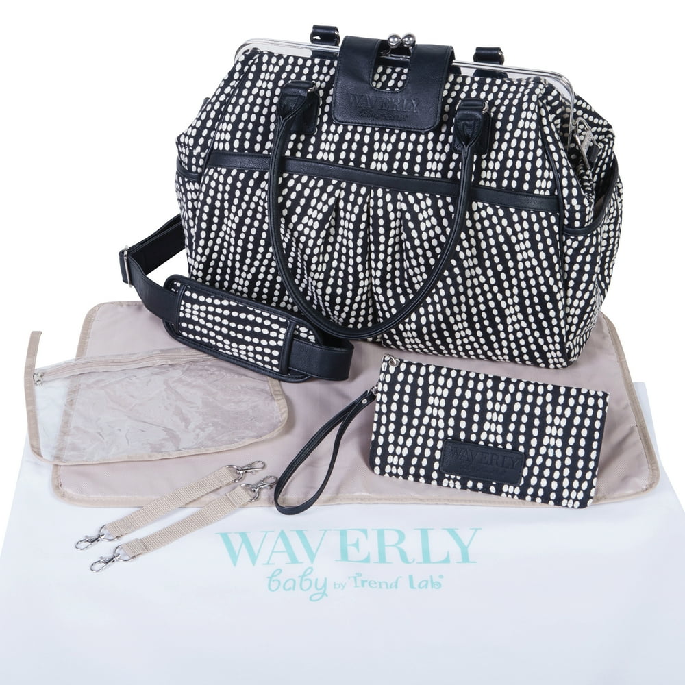 Waverly Strands Tuxedo Framed Duffle Diaper Bag