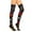 Black, variant on Wdfiry Women's Stockings Polka Printed Christmas Clown Stockings, Extra Long Knee Length Warm Tight Knit Socks