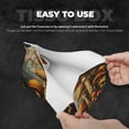 thumbnail image 5 of Lsque Vintage Cloud Mushroom Printed Long Tissue Box Cover Holder, Facial Paper Organizer Dispenser,Triangle with Bottom Belt, PVC Leather Decorative Organizer, 5 of 9