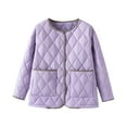 thumbnail image 2 of Parkas de manga larga para mujer, chaquetas acolchadas cálidas para mujer, chaqueta acolchada lisa de manga larga con estampado floral, abrigos con bolsillos, blusa para mujer, 2 of 9