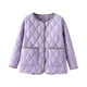 thumbnail image 2 of Parkas de manga larga para mujer, chaquetas acolchadas cálidas para mujer, chaqueta acolchada lisa de manga larga con estampado floral, abrigos con bolsillos, blusa para mujer, 2 of 9