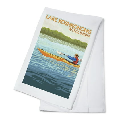 Lake Koshkonong, Wisconsin - Kayak Scene - Lantern Press Poster (100% Cotton Kitchen
