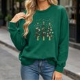 thumbnail image 3 of cocolona Christmas Sweatshirts for Women Christmas Tree Printed Crew Neck Long Sleeve Pullover Sweatshirts, 3 of 6