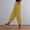 Gold, variant on Womens Linen Pants Casual Short Stacked V Slub Cotton Trousers