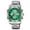 silver green, variant on Men's Digital Analog Watch, Military Sport Style with Stainless Steel Band, Large Luminous Display, 50M Water Resistant, Multi-Function Digital Watch, Gift for Dad