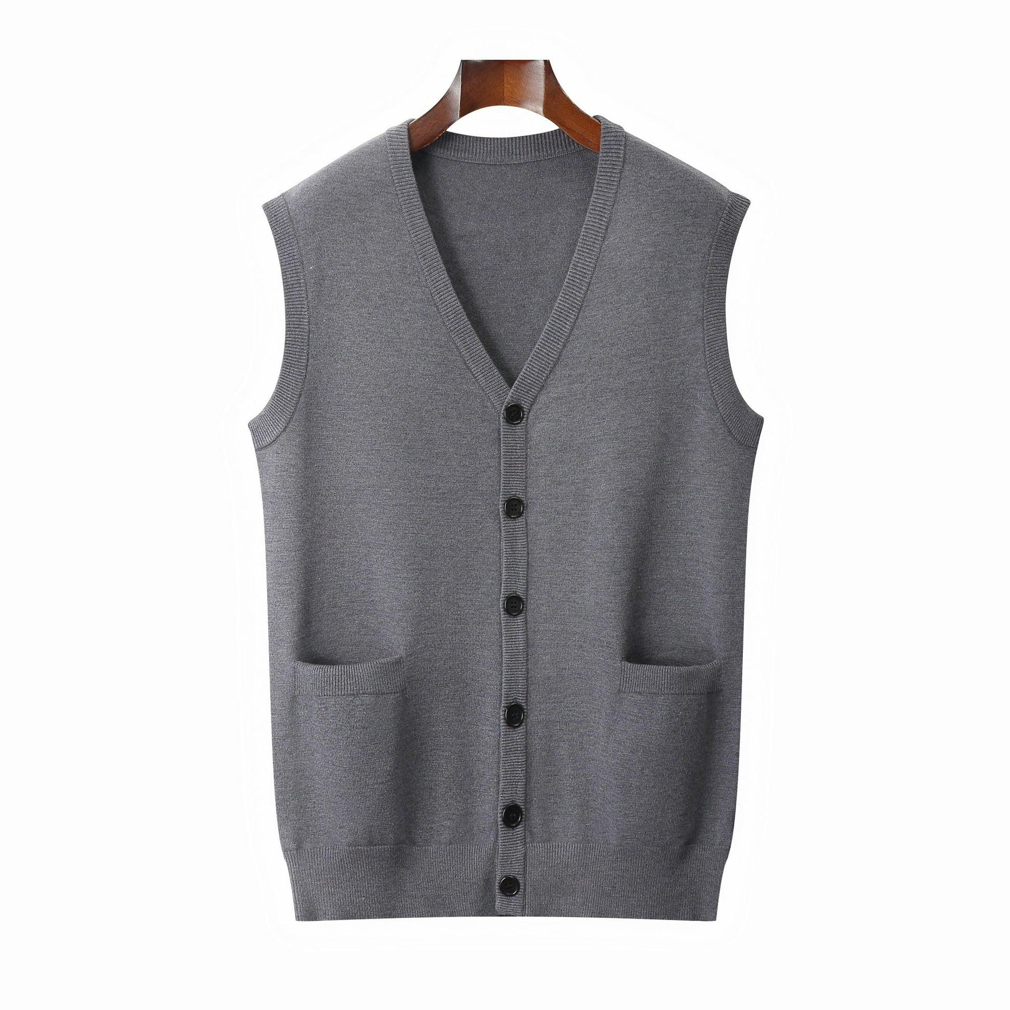 Black sleeveless cardigan mens sale