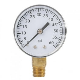 Meiser Presta-Valve Dial Gauge with Pressure Relief: 30psi