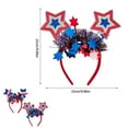 thumbnail image 3 of Sparkly Five Pointed Star Lace Headband Barrettes for Women Girls Party Hair Accessories, 3 of 4
