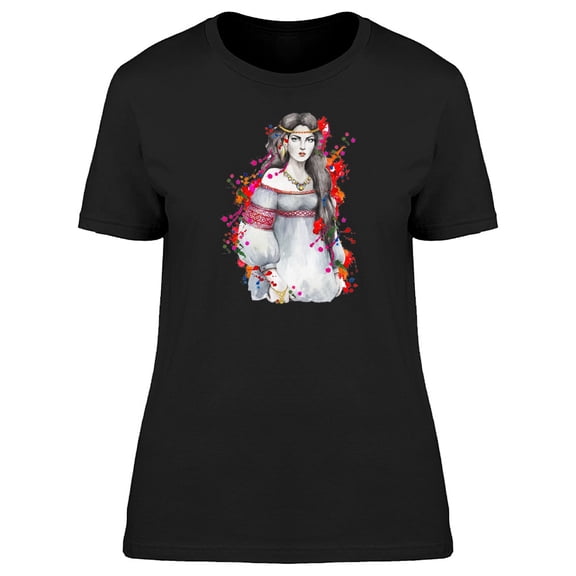 Flower Girl With Paint Drops Tee Women's -Image by Shutterstock