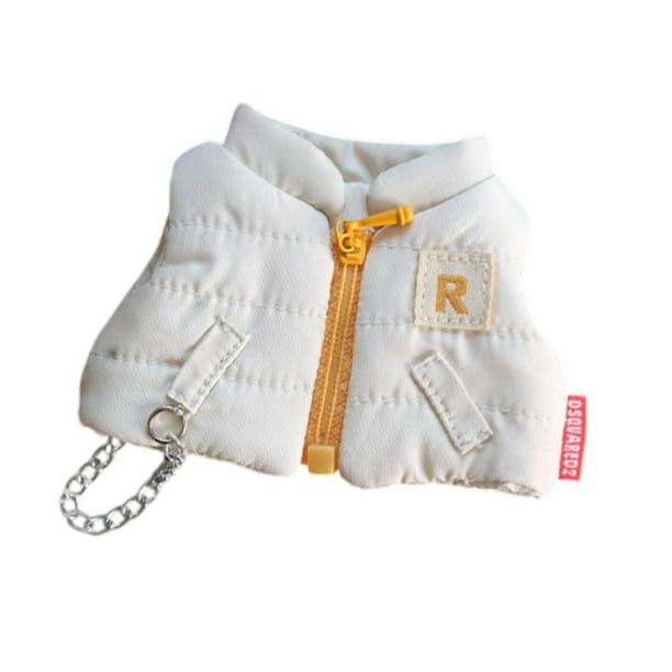 Chaleco de algodón para muñeca de moda, disfraz de ropa en miniatura hecho a mano, disfraz para Blanco