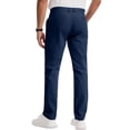 thumbnail image 3 of Mens Slim Fit Casual Work Bottoms Golf Dress Pants Quick Dry Straight Leg Trousers Blue XL, 3 of 7