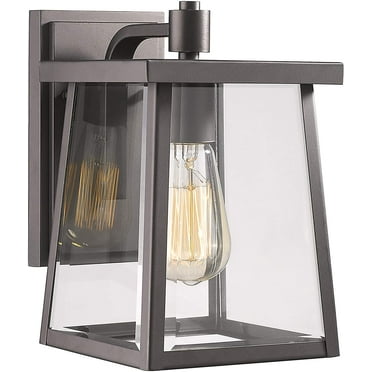 RADIANCE Goods Transitional 1 Light Rubbed Bronze Outdoor Wall Sconce 10" Tall