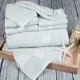thumbnail image 5 of Lavish Home Ensemble de Serviettes en Coton Égyptien 8 Pcs, Vert d'Eau, 5 of 5