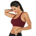 thumbnail image 4 of FANNYC Cross Back Sport Bras With Removeable Pads Padded Strappy Criss Cross Cropped Bras for Yoga Workout Fitness Activewear Sexy Padded Yoga Bra Tops, 4 of 7