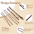 thumbnail image 2 of MORGLES Bobby Pins Brown U Shaped Hair Pins for Ballet Buns Women Girls with Storage Box, 2.4IN&2IN, 2 of 7