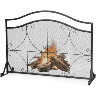 Fireplace Screen Safe Mesh Gate: Child Proof Barrier Guard Living Room Fire  Place Cover for Baby Toddler and Pets- 29 x 44.5 inches