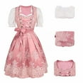 thumbnail image 2 of NMMUED Dirndl Dresses Women 3pcs Oktoberfest Outfits Women October Festival Costume for Women Traditional Oktoberfest Costume Midi Dress, Hot Pink XXL, 2 of 7