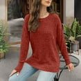 thumbnail image 6 of Gfyviroh Women's Knit Shirts Ribbed Solid Color Tunic Pullover Tops Trendy Long Sleeve Crewneck Casual Loose Tops, 6 of 6