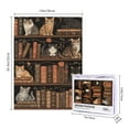 thumbnail image 4 of 500 pcs The Cat On The Bookshelf 500 Piece Vibrant Jigsaw Puzzle,Unique And Beautiful Design,Vintage Style Animal Art Wooden Puzzles,For Cat Lovers Gifts,Stunning Artwork,Stress Relieving Pleasure, 4 of 6