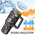 thumbnail image 5 of Halloween Colorful Spooky Elements Tumbler with Handle and Lid,40oz Double Wall Vacuum Insulated Tumbler,Cups Gift for Women and Men, 5 of 7