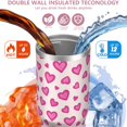 thumbnail image 4 of 1pc 30oz Tumbler with Straw & Handle - Insulated Stainless Steel Cup | Holiday Gift for Man Women (Christmas, Valentine's, Birthday), 4 of 7