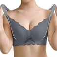 thumbnail image 2 of Ramiter Women'S Lingerie Women's Microfiber Lace Underwire Plunge Bra 38/85AB,Blue, 2 of 3