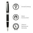 thumbnail image 5 of Cross Bailey™ Black Lacquer Medium Nib Fountain Pen, 5 of 7