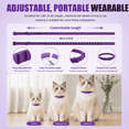 thumbnail image 6 of Cat Calming Collar 4 Pack, Adjustable Pheromone Calming Collars for Cats, Waterproof Anxiety Relief Collar for Stress, Breakaway Design, Fits Cats, Small Dogs and Puppies, ( Purple,Small), 6 of 10